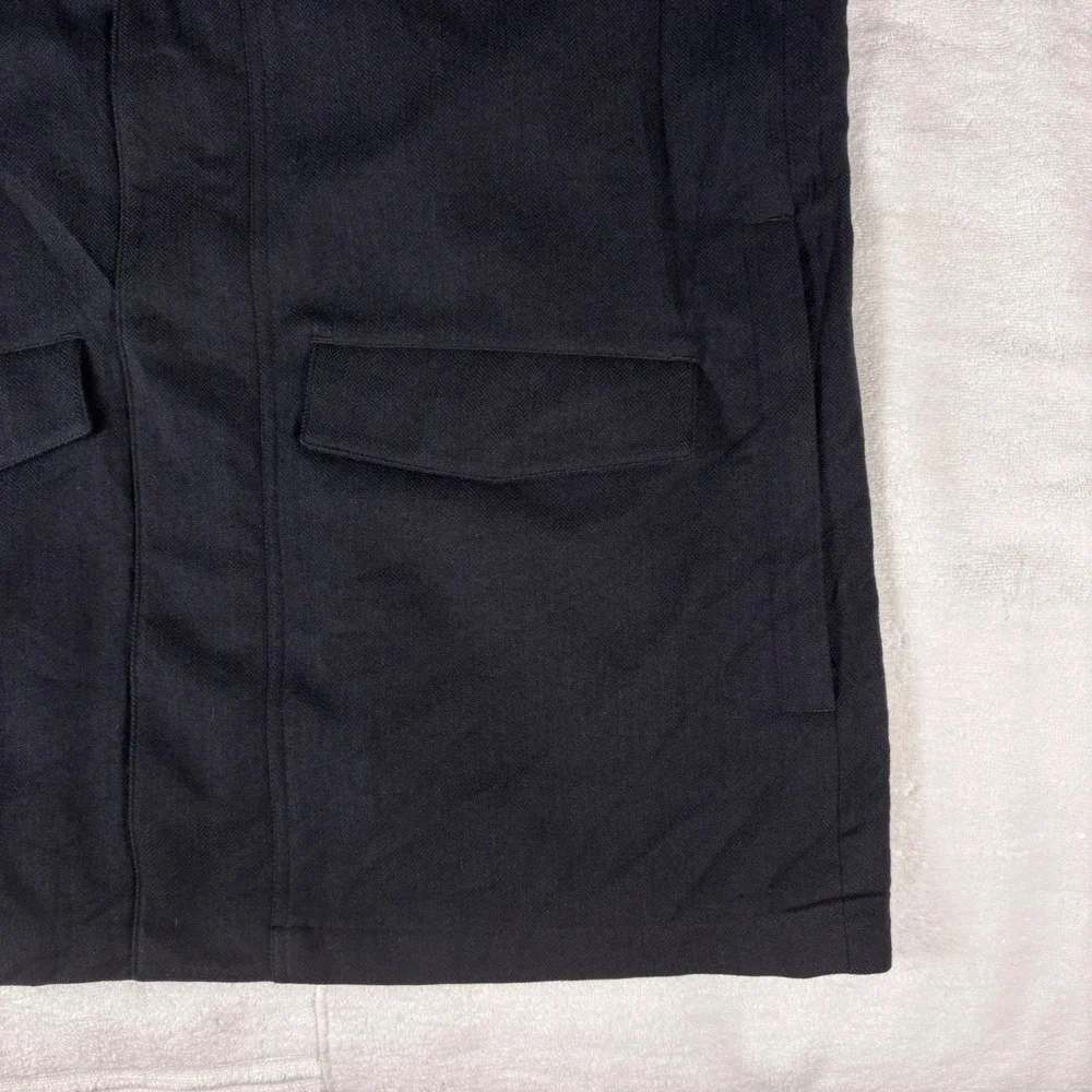 North Face Mens Wool Hooded Parka‎ Jacket Large Dark Charcoal Gray Warm Winter